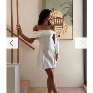 Billy J Halen Off Shoulder Mini Dress - White